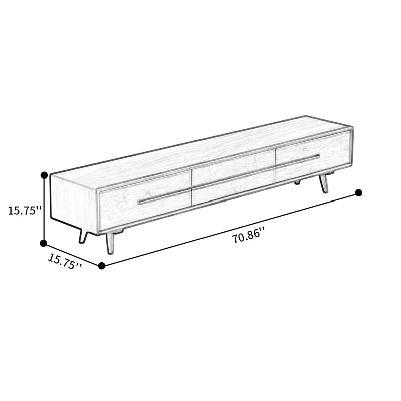 Durable Walnut TV Stand