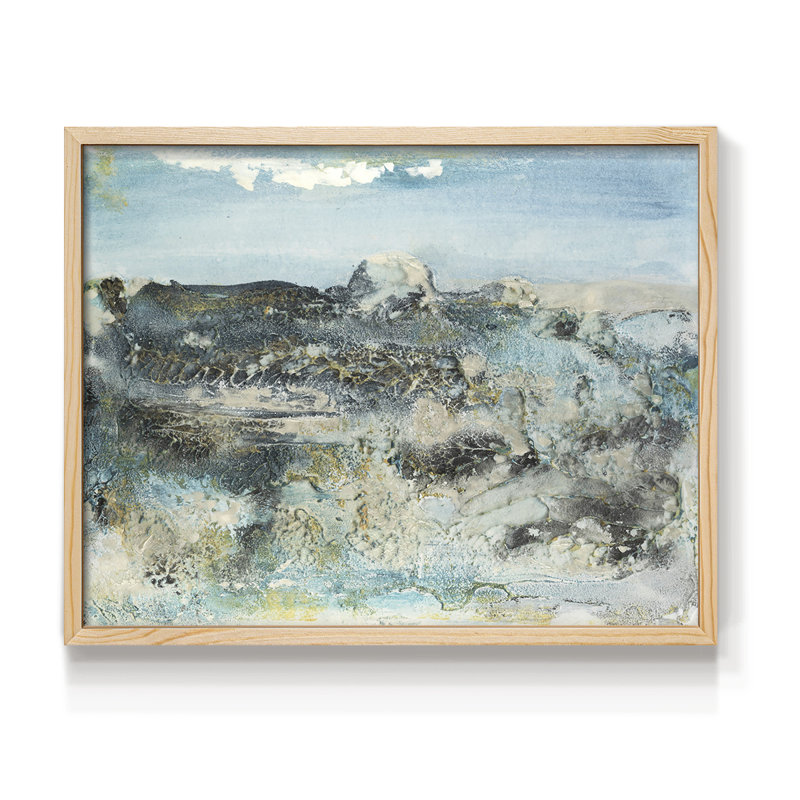Motif de paix I - reproduction encadrée - réarmable, H 11 po x l 14 po, Naturel