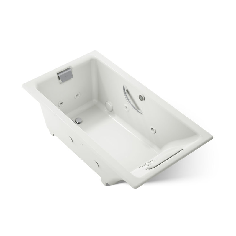 Tea-for-Two 66" x 36" drop-in whirlpool bath, Dune