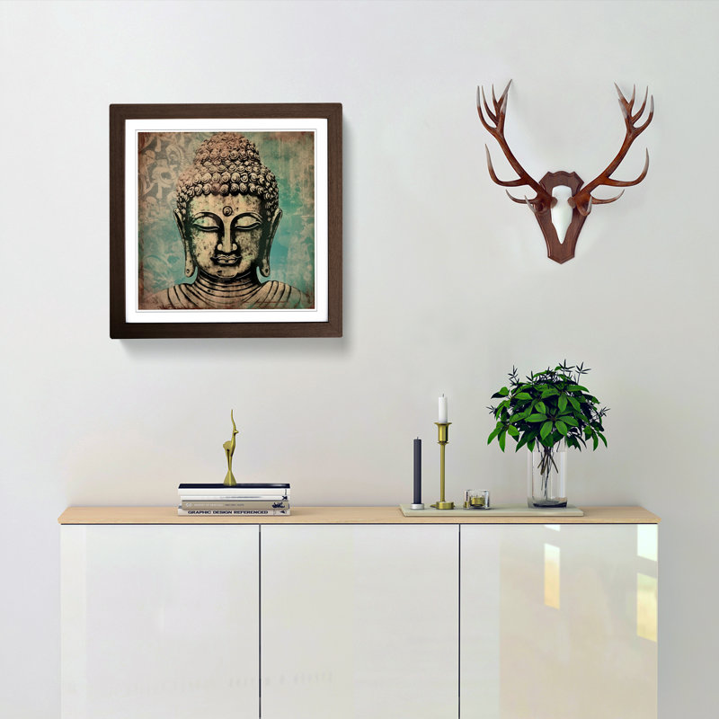 Single Picture Frame Print on Wood, Walnut