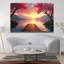 Art mural en verre trempé Lake Sunset-713304312