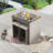 Abaigeal 5-Piece Metal and Wicker Bar Set