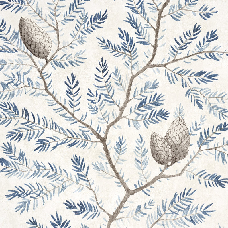 Pinewood Floral Paper Wallpaper Roll, Winter