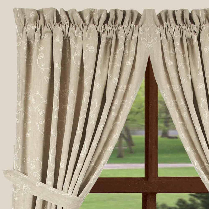 Castleberry Cotton Room Darkening Curtain Pair, Taupe, 84" W x 86" L