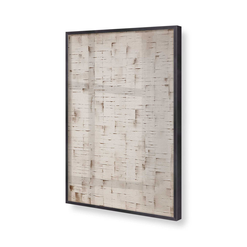 Tranquillité texturée I, H 21,25 po x l 17,25 po, Cadre simple en zinc patiné