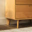 Commode en bois massif à 3 tiroirs Yarber Groove-556825005