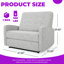 Fauteuil inclinable manuel en tissu d'ameublement durable-2091677875