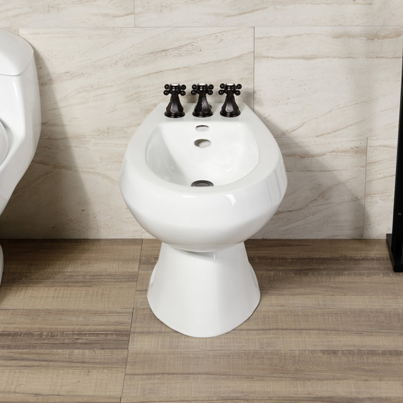 Robinet de bidet espacé vertical, Bronze huilé