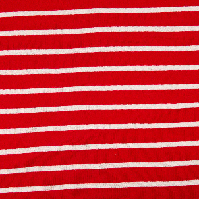 Beach Stripe Knitted Throw Blanket, Red/Natural
