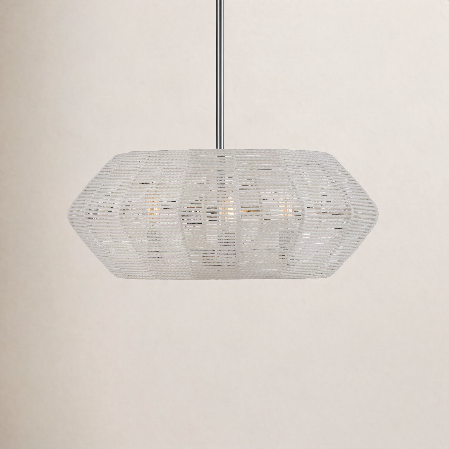 Ariza 3-Light Chandelier, Chrome, Natural/White