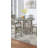 Dining Table 4X High Chairs 5Pcs Counter Height Dining Set Plush Upholstered Fabric Seat Contemporary Style