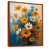Toile avec cadre flottant brun