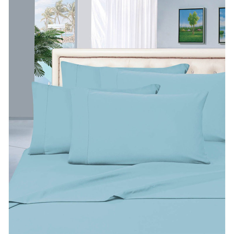 Microfiber Percale Sheet Set, Aqua
