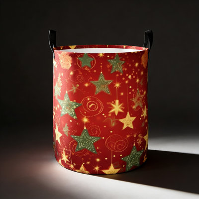 Large Collapsible Storage Bin With Christmas Tree Design, 100L Laundry Hamper And Organizer Basket, Durable Water-Resistant Oxford Fabric For Bathroom, Toys, And Clothes