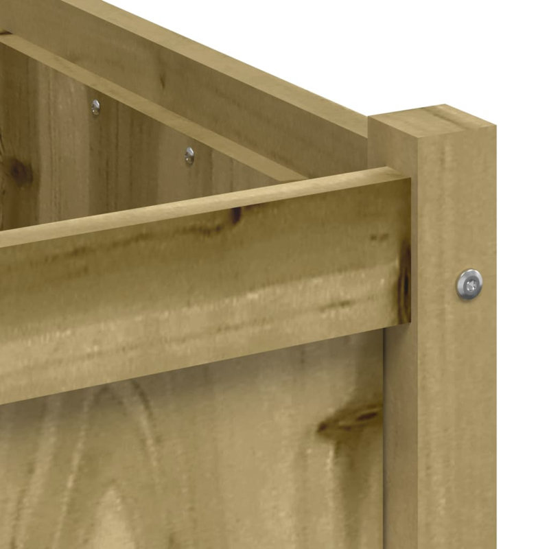Wooden Kogut Flower Box, 12.20" H x 23.62" W x 12.20" D, Brown, 2