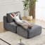Canapé modulaire en mousse à mémoire de forme, méridienne simple pour le salon, canapé modulaire Cloud compatible avec les animaux de compagnie, tissu en velours côtelé, repose-pieds mobile, aucun assemblage requis-1160237586