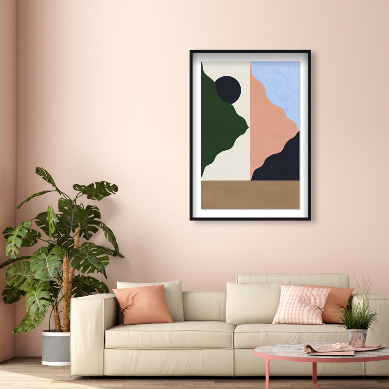 Peaking Mountains Print by Oliver Gal, 37.5"H x 55.5"W, Black Shadowbox
