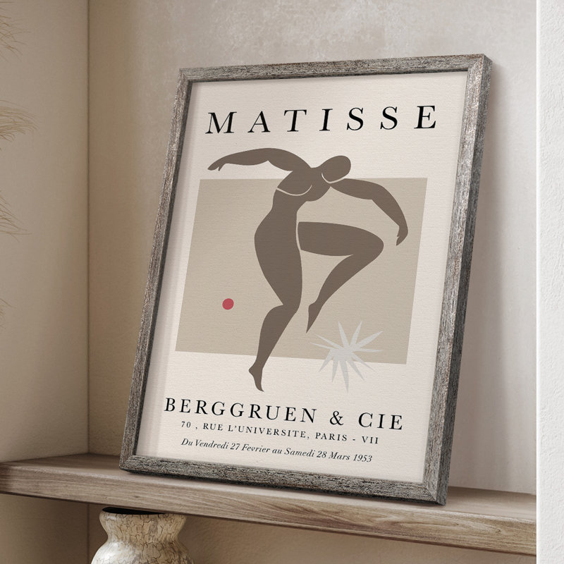 Matisse CCxxix, reproduction encadrée - bois massif, Argent rétro, H 21 po x l 17 po