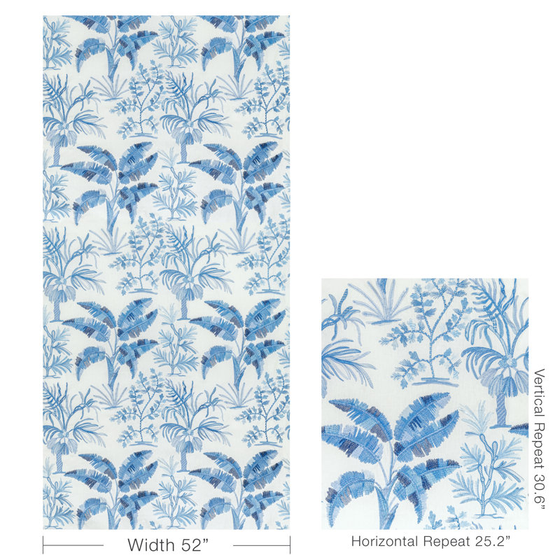 Majorelle Martil Emb Performance Fabric, Blue