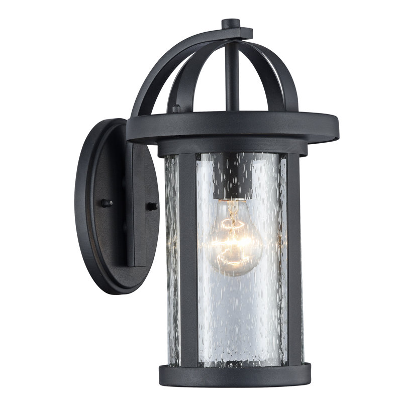 Lanterne murale d’extérieur 1 lumière 13,5 "Heitz, Noir
