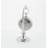 Coastal Analog Quartz movement / Crystal Tabletop Clock in Silver