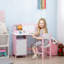Ensemble de bureau et chaise pour tout-petits Qaba avec tableau blanc et armoire de rangement-2146445566