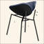 Ensemble de 4 chaises rembourrées en cuir de polyuréthane de style Mid-Century avec dossier incurvé pour la cuisine de la salle à manger-1140100550