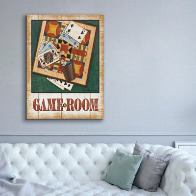 Art mural sur toile Winston Porter «Game Room V2» par David Carter Brown