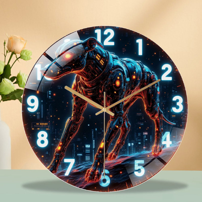 Horloge murale futuriste avec horloge murale 12 po