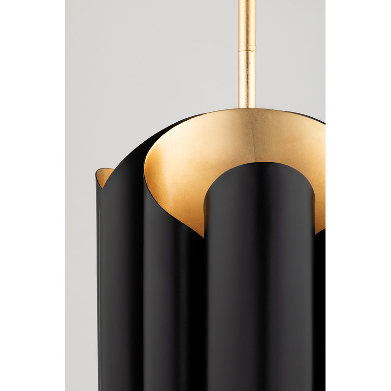 Banks 6 - Light Pendant, Gold Leaf/Black