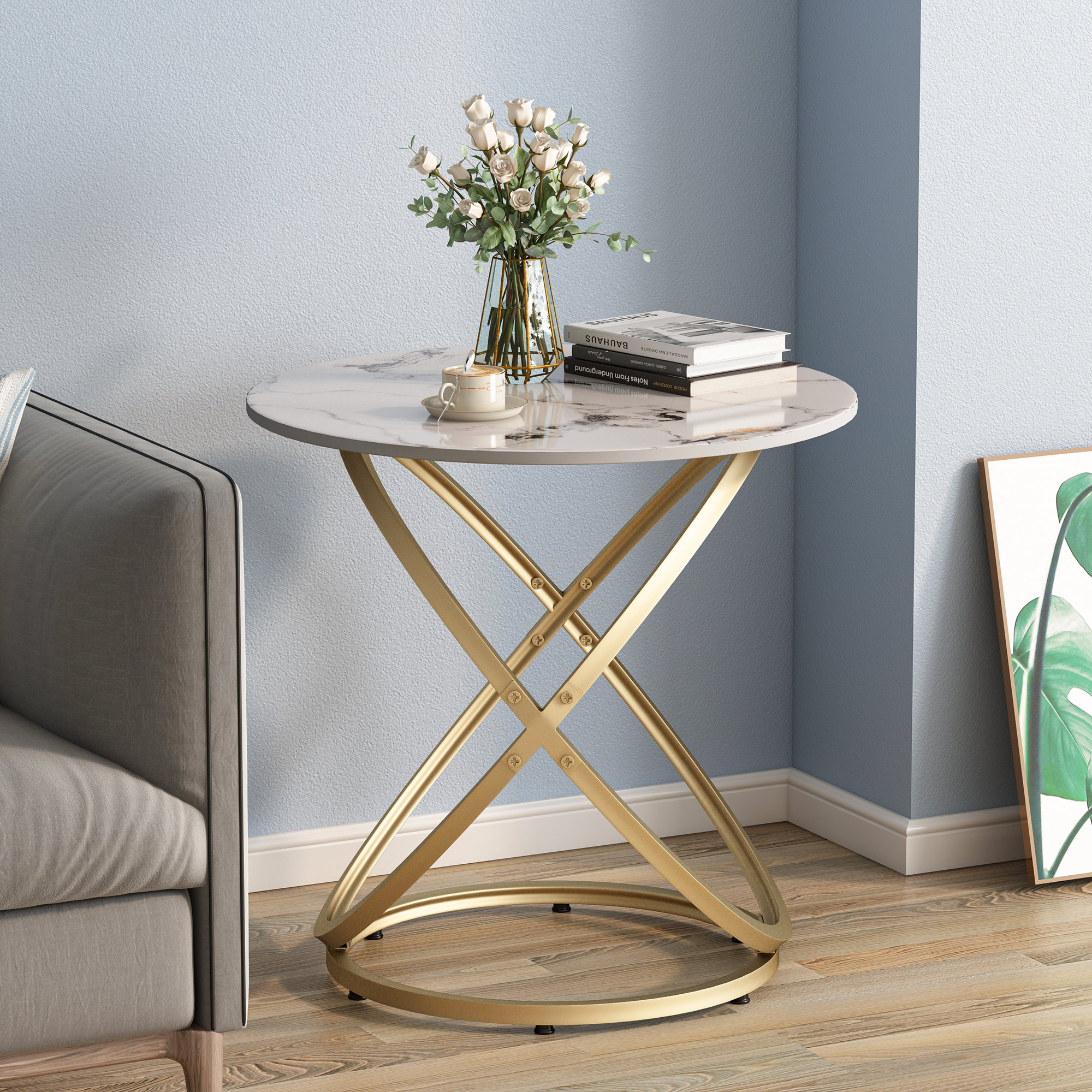 Willa Arlo™ Interiors Rochdale Cross Legs End Table & Reviews Wayfair