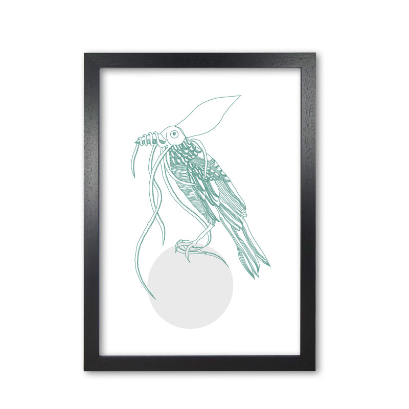 Marine Animals Bird - Print, Black Grain Frame, 42 cm H x 30 cm W x 5 cm D
