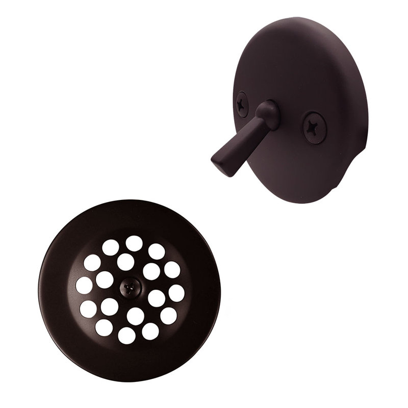 Ensemble de bonde de baignoire et de douche 3-1 / 8 "avec trop-plein à 2 trous, Bronze huilé