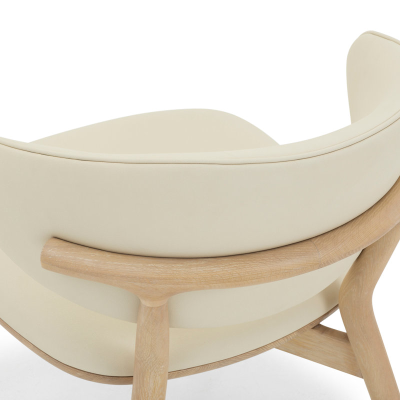 Soren Upholstered Accent Chair, Saddle, Acorn Vegan Leather