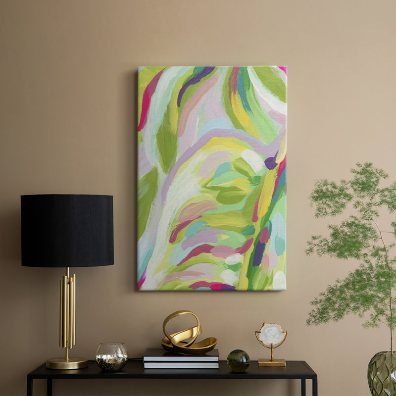 Bright Tropical Abstraction IV -Custom Wrapped Gallery Cavas