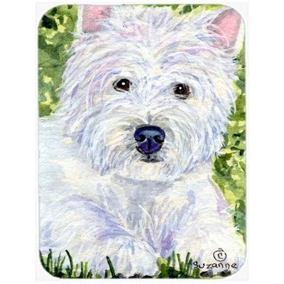 East Urban Home Westie Glass Cutting Board