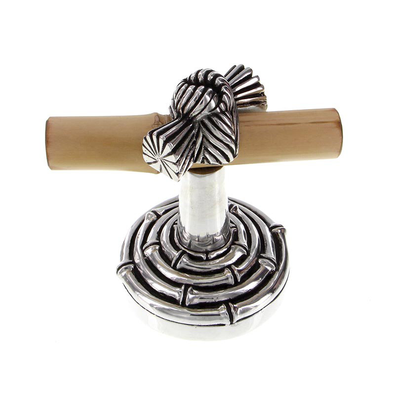 Palmaria Robe Hook, Antique Silver