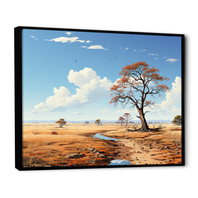 Afrique, charme minimaliste, paysage sur toile