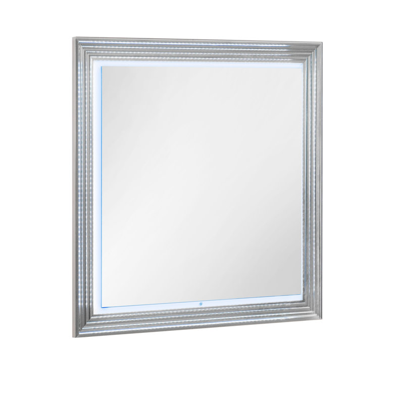 MOON WHITE MARBLE MIRROR WITH LED, Marble, Square, Vertical