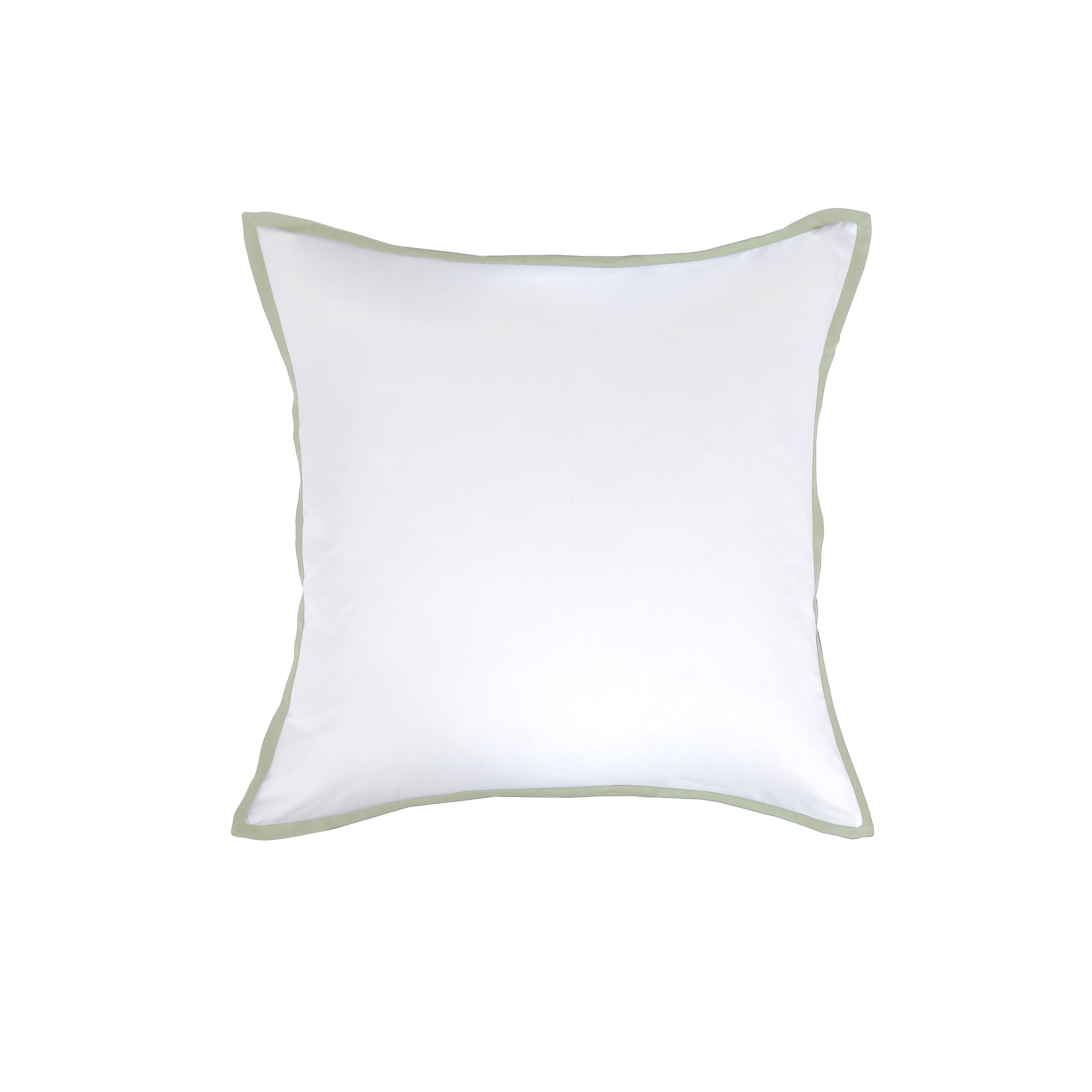 Langston Sateen Pillow Sham, White/Seaglass
