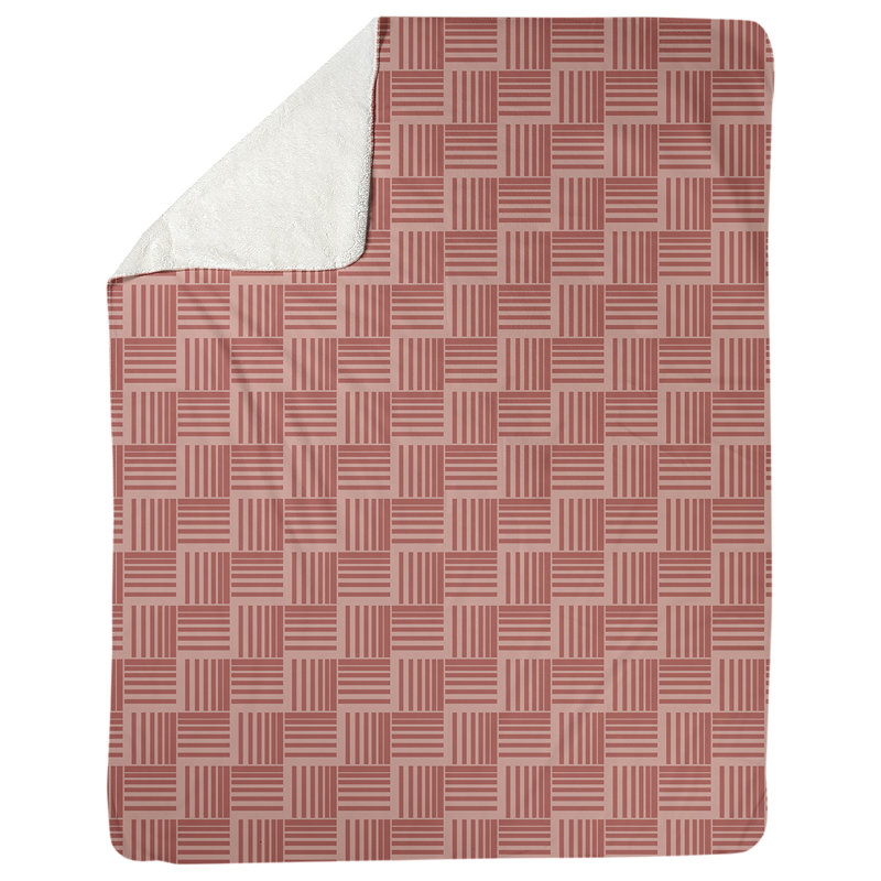 Couverture polaire à rayures classic basketweave, l 50 po x L 60 po, Rouge