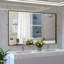 Miroir de salle de bain rectangulaire surdimensionné de 60 po x 40 po avec cadre noir-651606652-651606655