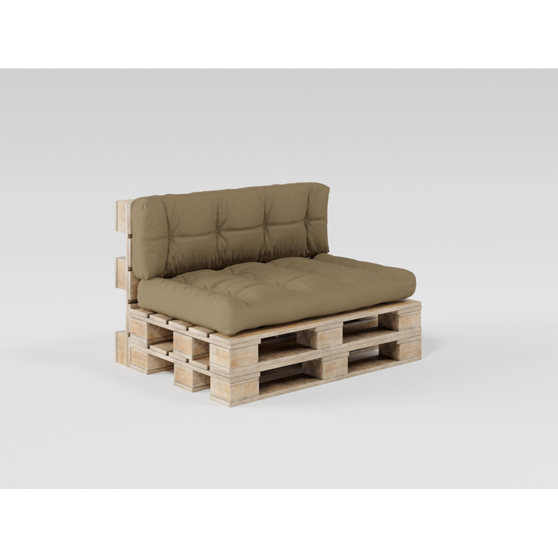 Seat and Back Cushion, 120cm H x 80cm W x 16cm D, Taupe