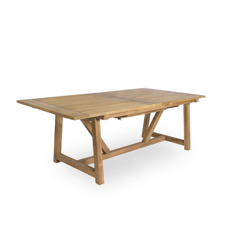 Reclaimed Teak Classic Extension Dining Table in Natural Brown