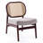 Rattan Backrest Upholstered Armchair-86885631