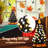Halloween Cat, Bat Tabletop Tree