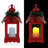 Alpine Metal and Glass Lantern with Warm LED Light Faux Candle-70731681