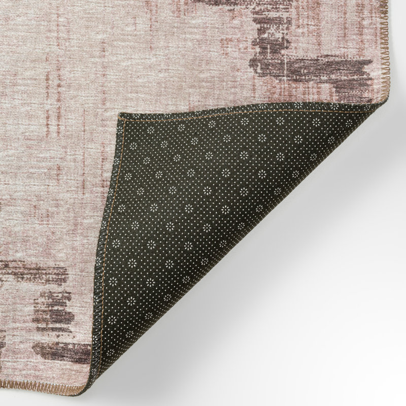 Tapis brun tissé à la machine Ancier, Rectangle 10 pi x 14 pi