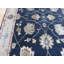 Tapis de zone en laine noir 3 pi 10 po x 6 pi 2 po one-of-kind à la main noué la Beane