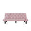 Sofa To Sofa Bed Transformation: 66" Pink Velvet Sofa Bed, Ideal
